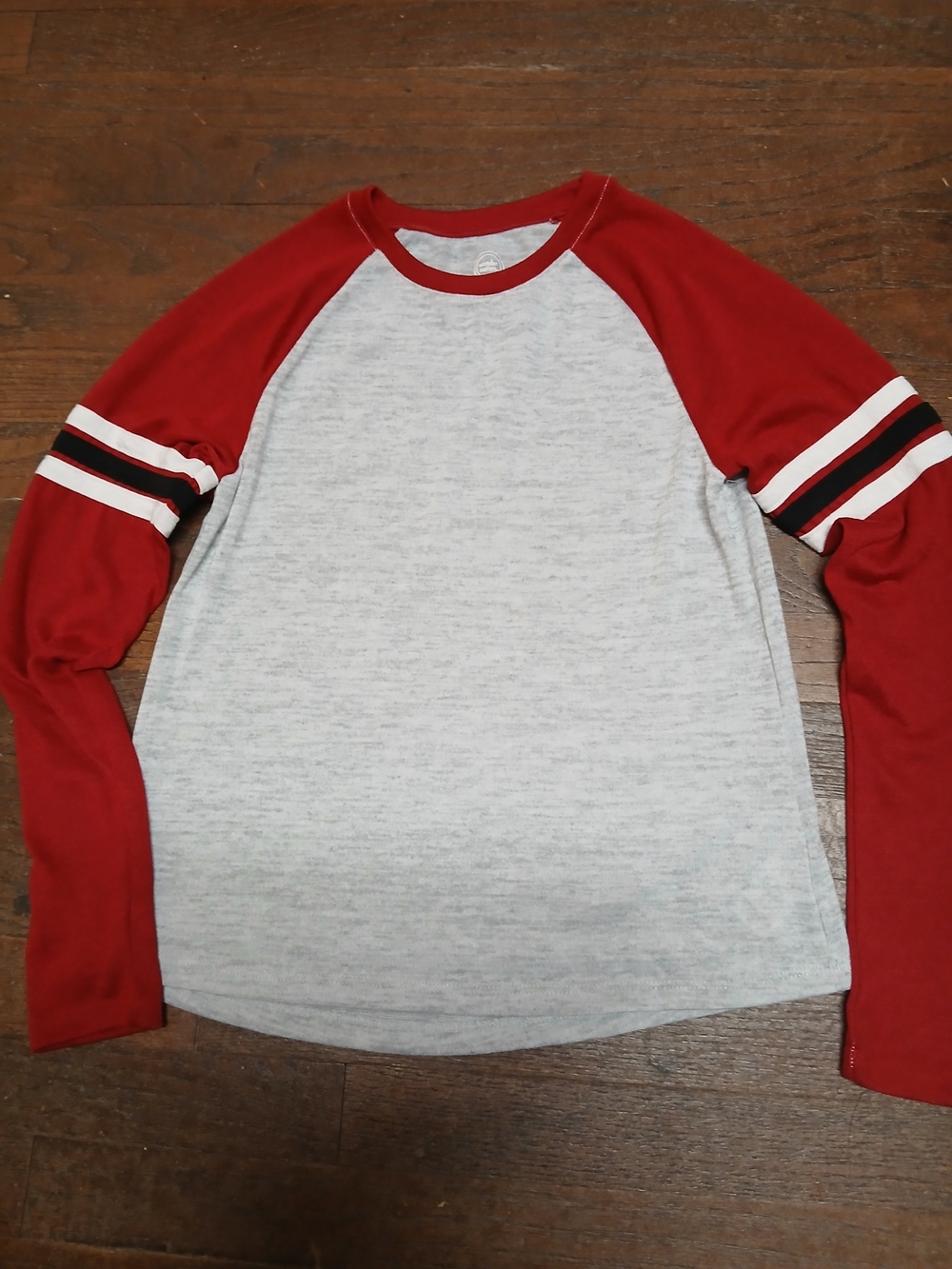 Boys wonder nation 2x xxl long sleeve shirt red gray soft warm fall winter